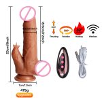 Thrusting & Licking Vibrator with Heating – Remote Control Realistic Dildo for Women | MNN33-016 - Image 2