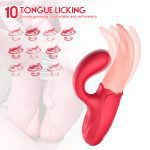 Clitoral Tongue Licking Vibrator – 2 in 1 Rose G-Spot Stimulator | MNN33-067