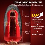 (Ramadan Treats)360° Deep Throat Power 9 Tapping + 9 Vibration Smart Male Masturbator | MNN34-GM-FJ037 - Image 4