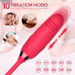 Buy Rose Clitoral Sucker in Dubai – 10 Modes Silent Vibrator | Waterproof | MNN33-052 - Image 4