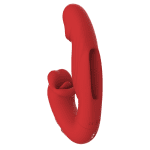 Dildo Thrusting Vibrator with Licking Tongue 7 Thrusting/5 Clamping/Tongue Licking Modes | MNN33-001(Red） - Image 9