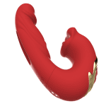 Dildo Thrusting Vibrator with Licking Tongue 7 Thrusting/5 Clamping/Tongue Licking Modes | MNN33-001(Red） - Image 3