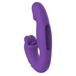 Dildo Thrusting Vibrator – Triple Stimulation Tongue Licking Massager | MNN33-001(Purple) - Image 6