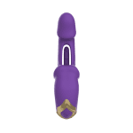 Dildo Thrusting Vibrator – Triple Stimulation Tongue Licking Massager | MNN33-001(Purple) - Image 5