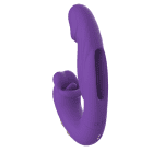 Dildo Thrusting Vibrator – Triple Stimulation Tongue Licking Massager | MNN33-001(Purple) - Image 4