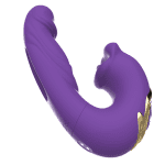Dildo Thrusting Vibrator – Triple Stimulation Tongue Licking Massager | MNN33-001(Purple) - Image 7