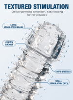 Transparent TPE Finger Sleeve Dubai UAE | Textured Couple Teasing Sleeve for Men & Couples | UMPS02