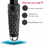 Women Vibrator Black – USB Rechargeable Waterproof | UMP012(Black） - Image 5