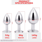 Beginner Anal Butt Plug Set (3-Piece Metal) | UMP001 - Image 2