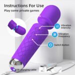 （Ramadan Treats）Rechargeable G-Spot Wand Vibrator For Women | UMP012(Purple） - Image 6