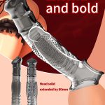 Black Transparent Penis Sleeve Dubai | Vibrating TPE Penis Extender UAE | Realistic Couples Sleeve | discreet delivery & cash on delivery available | UMPS8B