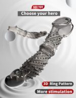 （Ramadan Treats）Transparent TPE Penis Sleeve with Spiked Texture | UMPS07B - Image 4