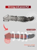 （Ramadan Treats）Transparent TPE Penis Sleeve with Spiked Texture | UMPS07B - Image 5