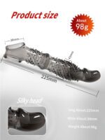 （Ramadan Treats）Transparent TPE Penis Sleeve with Spiked Texture | UMPS07B - Image 9