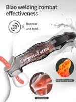 Reusable Black Transparent TPE Penis Sleeve with Scaly Texture | UMPS9B - Image 7