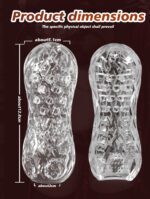 Reusable Transparent TPE Male Masturbator Cup with Unique Textured Design | UMPS12 - Image 2