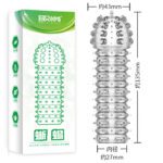 Reusable Transparent TPE Penis Sleeve with Raised Textures & Stimulation Beads | UMPS02