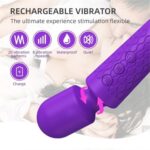 （Ramadan Treats）Rechargeable G-Spot Wand Vibrator For Women | UMP012(Purple） - Image 2