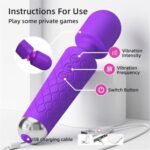 （Ramadan Treats）Rechargeable G-Spot Wand Vibrator For Women | UMP012(Purple） - Image 4
