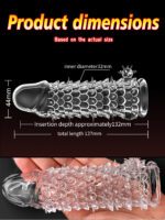 Reusable Transparent TPE Penis Sleeve with Dragon Scale Texture | UMPS03 - Image 2