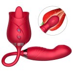 10 Modes Vibrating & Licking Rose Rabbit Vibrator – Dual Stimulation G-Spot Massager for Women in UAE | UMP014 - Image 3
