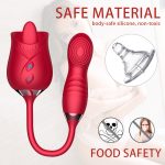 10 Modes Vibrating & Licking Rose Rabbit Vibrator – Dual Stimulation G-Spot Massager for Women in UAE | UMP014 - Image 4