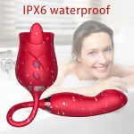 10 Modes Vibrating & Licking Rose Rabbit Vibrator – Dual Stimulation G-Spot Massager for Women in UAE | UMP014 - Image 7