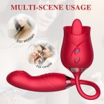 10 Modes Vibrating & Licking Rose Rabbit Vibrator – Dual Stimulation G-Spot Massager for Women in UAE | UMP014 - Image 8