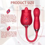 10 Modes Vibrating & Licking Rose Rabbit Vibrator – Dual Stimulation G-Spot Massager for Women in UAE | UMP014 - Image 5