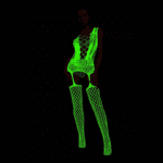 Glow Temptation™ Neon Lingerie Bodystocking Set | LQ104 - Image 2