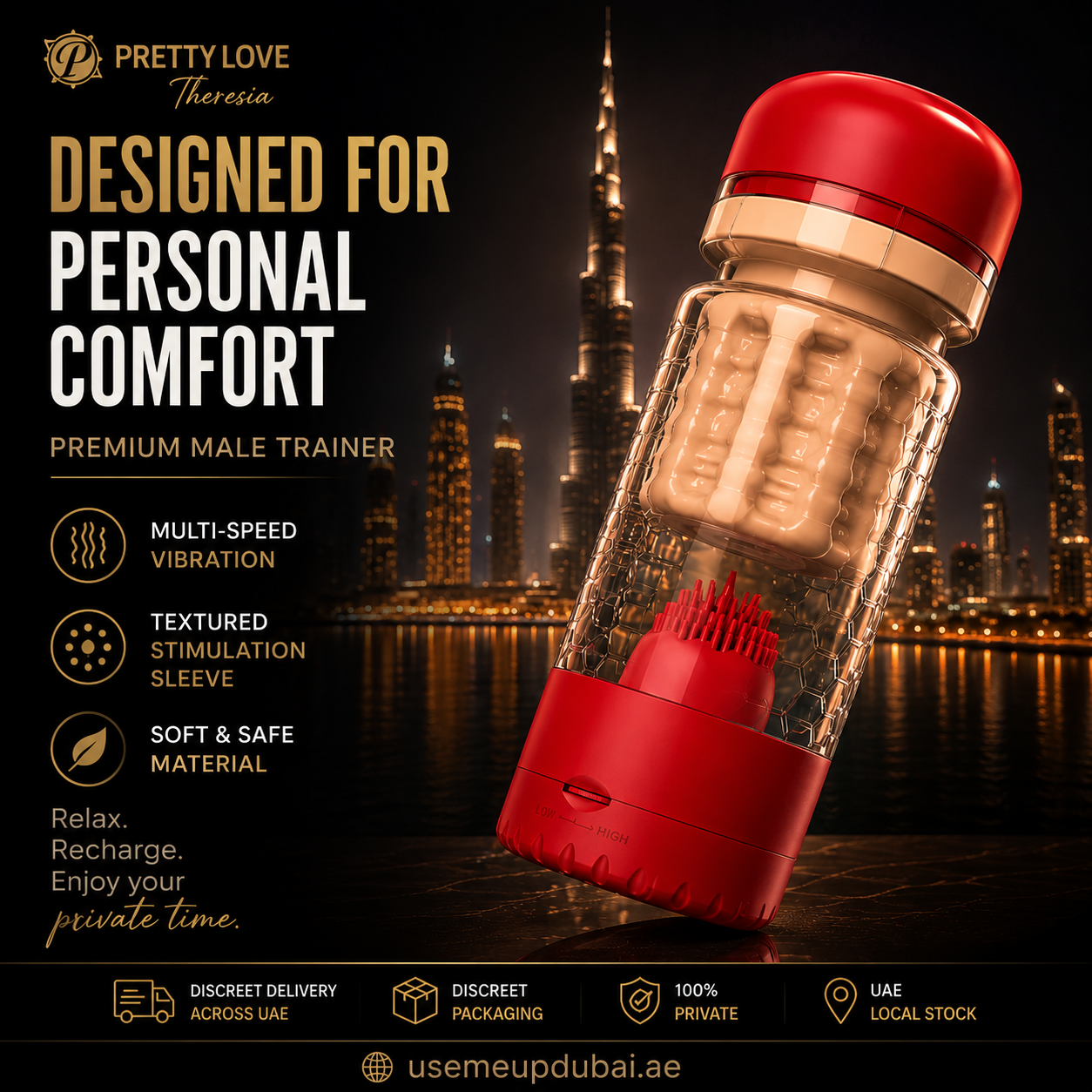 809cda50-4253-41ec-add9-02bf7d1e800c Vibrating Male Masturbator Cup Dubai | Textured Stroker with Multi-Speed Vibration UAE | Discreet Delivery | UMP030 - Image 1