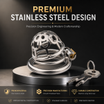 Hidden Lock Stainless Steel Chastity Cage 45mm Ring | Sunflower 8-Hole Design | Discreet Delivery UAE | UMP038
