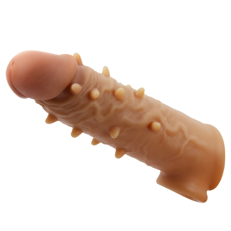 BI-026250 (1) Wolf Spike Penis Sleeve Extension Dubai | Liquid Silicone Textured Cock Sleeve UAE | Delay & Enlargement Sleeve | UMPS14 - Image 1