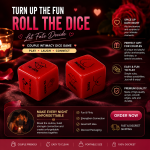 Romantic Couples Dice Game Dubai | Fun Date Night Game UAE | Relationship Adventure Dice | Discreet Delivery | UMPSM11