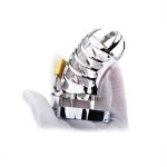 304 Stainless Steel Male Chastity Cage Lockable Device 44mm Ring | Discreet Delivery UAE | UMP039 - Image 3