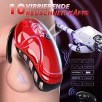 Buy Smart Electric Chastity Cage for Men | Remote Vibrating Chastity Cage with Adjustable Rings Dubai | UMP040